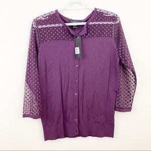 NWT August Silk Button Up Size M
